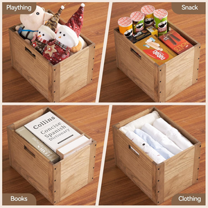 <span class=keywords><strong>Cube</strong></span> de rangement en <span class=keywords><strong>bois</strong></span> <span class=keywords><strong>empilable</strong></span> Panier Bacs Organisateur pour la maison Livres Vêtements - Product Image 3