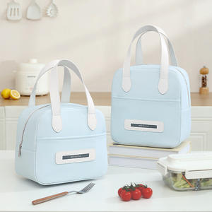 Sac à lunch isolé en aluminium souple et portable, fermeture à glissière thermique étanche, conception carrée pour les étudiants, les employés de bureau - Product Image 1