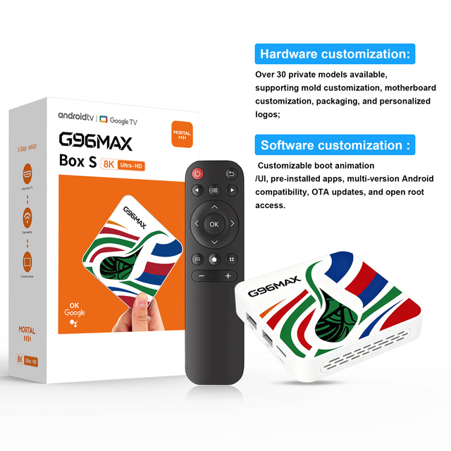 OEM ODM Android TV Box Factory Custom Logo Packaging UI Boot Logo TV Box for Local Brands   G96max