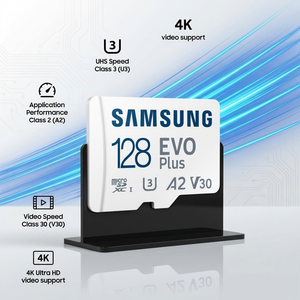 כרטיס זיכרון מקורי של סמסונג EVO Plus בנפחים 128GB, 256GB, 512GB, TF <span class=keywords><strong>Card</strong></span> U3 V30 A2 במהירות גבוהה, לכרטיס <span class=keywords><strong>SD</strong></span> עבור קונסולות, טאבלטים ועוד. - Product Image 5