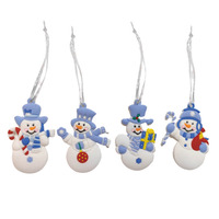 Décoration suspendue d'arbre de Noël prix favorable nouveau design petit pendentif bonhomme de neige de Noël ornement suspendu