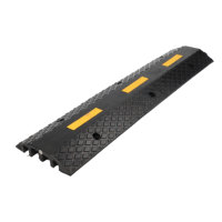 Protector de Cables para Carreteras SW-2XC02, Reductor de Velocidad de 1000*220*45mm, Goma+PVC, Amarillo+Negro, 10-15 mph