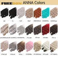 Extensions de tresses synthétiques bouclées en fibre haute température ANNA, 24 pouces/60 cm, tresses au crochet ondulées profondes, 3 brins, marron
