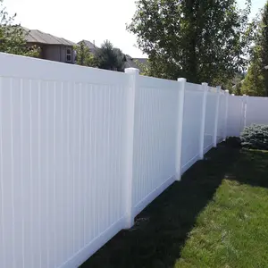 Longjie 6ft.H x6ft.W pannelli di recinzione da giardino in vinile di plastica resistente ai raggi UV decorativi bianchi