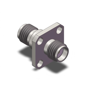 Adaptador ZCOM SMA(<span class=keywords><strong>F</strong></span>)-SMA(<span class=keywords><strong>F</strong></span>) Hembra a Hembra con Brida de 4 Orificios, Bajo VSWR, Baja Pérdida de Inserción, Conector Coaxial RF de CC-27GHz - Product Image 2