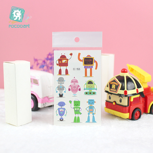 Autocollants de <span class=keywords><strong>tatouage</strong></span> temporaires pour enfants, <span class=keywords><strong>robot</strong></span> de dessin animé mignon, mini <span class=keywords><strong>tatouage</strong></span> de couleur mélangée, papier de <span class=keywords><strong>tatouage</strong></span> à transfert d'eau temporaire - Product Image 6