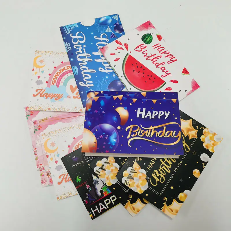 بطاقة دعوة ورقية معاد تدويرها بشعار مخصص مطبوع لحفلة عيد الميلاد للأطفال بطاقات تهنئة للأعمال