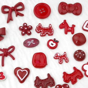 <b>Red</b> Heart Bow Tie Plastic Ornaments Mixed Styles DIY Craft <b>Materials</b> For Valentine'S Day Decorations - Product Image 3