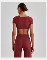 Soutien-gorge de sport rembourré à maintien élevé pour femme, double couche, respirant, léger, idéal pour le Pilates