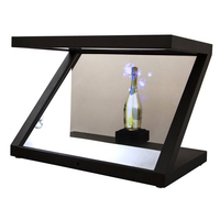 Écran d'affichage holographique 3D NVVDOOO XF-10 de 19 pouces, projection à trois côtés avec fonction lumineuse pour lunettes, format 16:9, noir