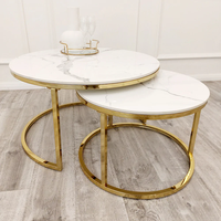 Mesa de Centro de Piedra Sinterizada Personalizable, Minimalista, OEM/ODM, de Alta Calidad, Moderna, Ahorra Espacio, para Sala de Estar