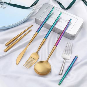 Custom Logo Removable Portable Stainless Steel Camping Cutlery Flatware Set for Picnic - Product Image 2