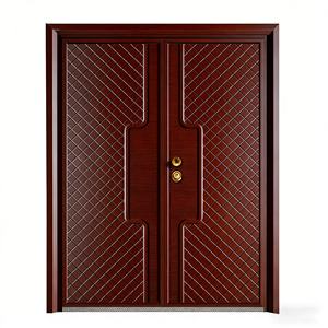 Porte d'entrée double sécurité de luxe moderne, porte d'entrée en acier antivol de haute qualité pour villa, extérieur de maison - Product Image 3