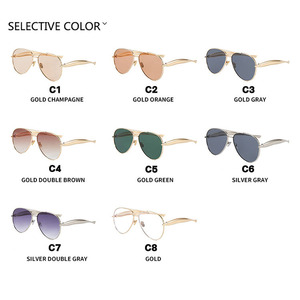 2025 Retro Trendy Toad-Shaped Sunglasses for Women UV400 Gold <b>Frame</b> High-End Street Fashion No-Makeup Feel - Product Image 4