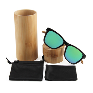 Gafas de sol clásicas de alta calidad 2025, gafas de sol polarizadas de madera con espejo Retro para hombre, gafas de sol de madera de bambú a la moda - Product Image 2