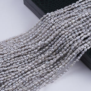 Promotion pour perles d'eau douce naturelles grises claires double face de 4-5 mm pour collier DIY, bracelet, perle baroque dispersée - Product Image 3