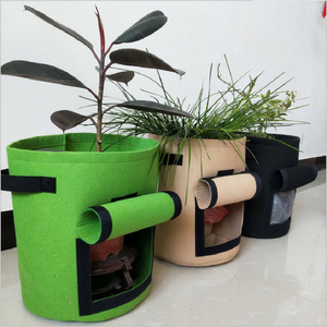 Sacs de culture carrés respirants en feutre pour pommes de terre, pots de plantation en tissu non tissé avec poignées, sacs de jardinage pour légumes - Product Image 3