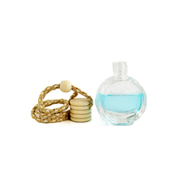 Petit diffuseur d'huiles essentielles portable pour voiture, mini flacon en verre avec couvercle en bois et bouchon à vis, 10 ml
