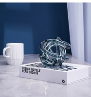 Ornements en verre torsadés faits à la main, style moderne et exquis, pour la décoration de bureau et de maison, cadeau de remerciement