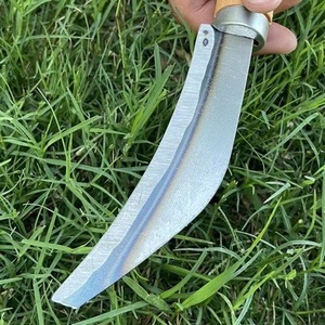 มีดโค้งด้ามไม้สำหรับใช้ในบ้าน ทำจากเหล็กกล้าคาร์บอน ใช้หั่นสับปะรด ผลไม้ และผัก 1 ชิ้น ล้างด้วยมือเท่านั้น - Product Image 1