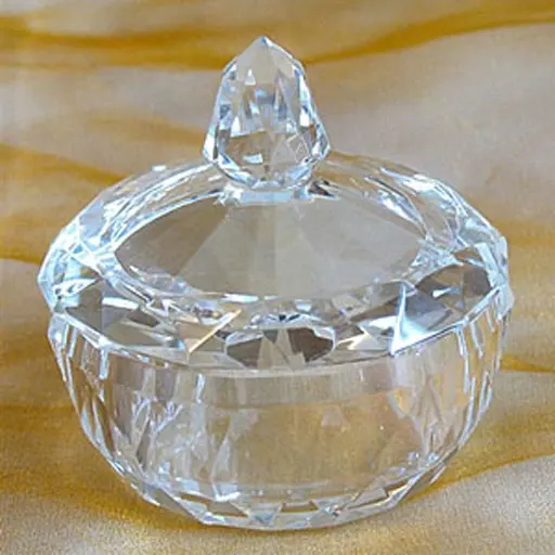 elegant crystal jeweled trinket box for home hotel table decor collection