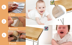 12-gói Silicone góc bảo vệ cho bé Đồ nội thất trong suốt cạnh an toàn cản Bìa sắc nét bảng cạnh protective_<span class=keywords><strong>guard</strong></span> - Product Image 6