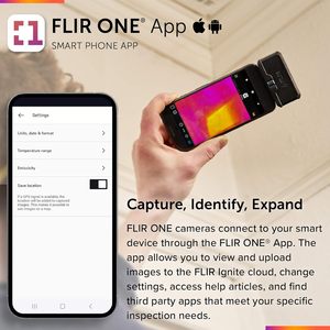กล้องถ่ายภาพความร้อน FLIR ONE Pro สำหรับสมาร์ทโฟน IOS ชุดสี 5 สี พิกเซลความร้อน 16 บิต ความละเอียดสูงพิเศษ 320x240 (160x120) - Product Image 5
