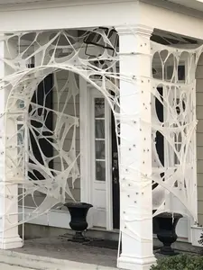 Halloween Elastic Decorate The Courtyard With Giant Torn Spider Webs To Add A Festive Atmosphere To Halloween