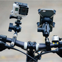 Support de téléphone de voiture à bille de 1 pouce pivotant à 360 degrés 1/4 ''vis Mini base de rail à tête sphérique pour support Go Pro support de téléphone Gps X