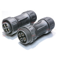 LLT M45 4 Pin IP68 Aviation 50A 70A 80A Prise industrielle circulaire Connecteur étanche à courant élevé