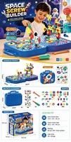 Jouet éducatif, blocs de construction DIY, puzzle magique, constructeur à vis, assemblage créatif, jouet amusant, jeu de société, puzzle DIY, ensemble d'outils DIY