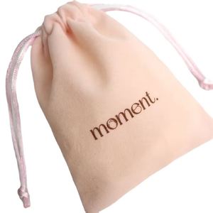 Custom <b>pink</b> Velvet Drawstring Pouch <b>Bag</b> Velvet Jewelry <b>Gift</b> <b>Bag</b> - Product Image 1