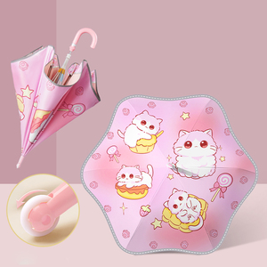 Parapluie droit pour enfants personnalisé avec impression numérique de dessins animés, taille 19 pouces, parapluie manuel pour enfants - Product Image 5