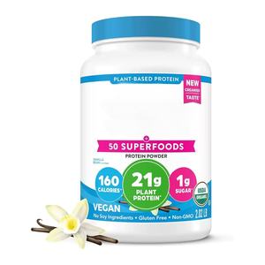 Oem פרטי תווית אבקת חלבון אורגנית עם 21 גרם חלבון צמח, 7 גרם סיבים prebiic לצמיחה שרירים למבוגרים - Product Image 1