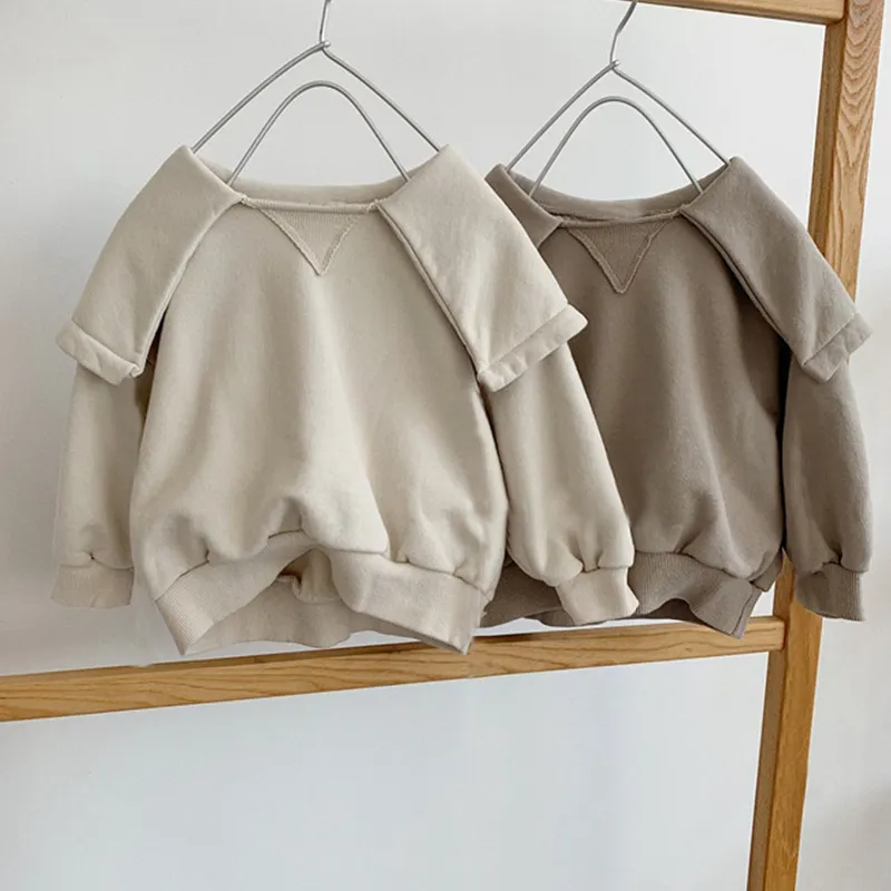 Sweat-shirt molletonné pour enfants, vêtement automne-hiver, personnalisé, en coton, pour garçons et filles, vente en gros