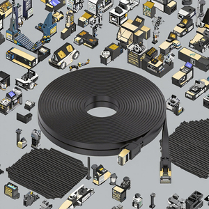 Newdope tốc độ cao 5m 40Gbps 2000MHz SFTP bảo vệ cat8 Đồng bị mắc kẹt RJ45 phẳng Mạng Cáp chơi game PC Xbox Modem Router - Product Image 2