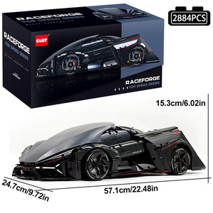 Blocs de construction GULY10644 Supercar, voiture télécommandée à l'échelle 1:8, jouet éducatif pour jeunes avec lumières LED et moteurs - Product Image 3