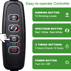 Lampe de culture intérieure Liweida 5V en aluminium, LED, indice de protection IP44, hauteur réglable, minuterie automatique, spectre complet, USB, pour <span class=keywords><strong>plantes</strong></span> à feuillage - Product Image 2