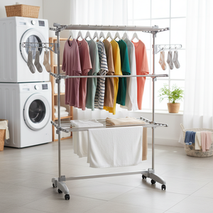 ราวตากเสื้อผ้า6ชั้นแบบ K3_6-Tier รุ่นพื้นฐานสำหรับใช้ในบ้านเพื่อการอบแห้งเสื้อผ้าในร่มที่สะดวกและเรียบร้อย - Product Image 3