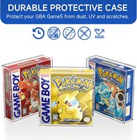 Boîtier de protection moderne anti-UV pour jeux vidéo GB/GBC/GBA, vitrine transparente en acrylique compatible Nintendo