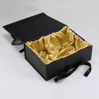 Boîte cadeau rigide magnétique personnalisée, pelliculage mat, gaufrage à chaud or, doublure en éponge invisible, emballage papier PR haut de gamme de luxe