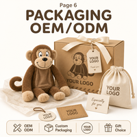 Peluche singe personnalisée directement de l'usine, rembourrage en coton PP, cadeau d'anniversaire pour marques IP originales - Poupée de personnage en peluche OEM/ODM