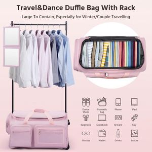 Free sample Travel Duffle Dance Garment Bags with Rolling Dance Bags and Garment Rack Waterproof <b>Luggage</b> <b>Trolley</b> - Product Image 6