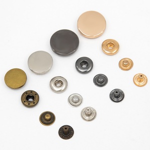 กระดุมแป๊กโลหะแบบกด 4 ส่วน ทำจากทองเหลืองและเหล็ก สำหรับตกแต่งแฟชั่น - Product Image 4