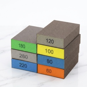Bloque de Esponja Abrasiva Cuadrada de Óxido de Aluminio, Almohadilla Abrasiva Húmeda/Seca para Pulir Madera, Metal y Paneles de Yeso, 100x75x5mm - Product Image 1