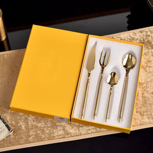 ชุดช้อนส้อมสแตนเลส 304 ชุบหรูหรา สำหรับงานแต่งงานและโรงแรม สไตล์โรยัลบาโรก - Product Image 3