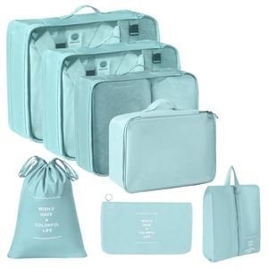 Ensemble de rangement de voyage 7 pièces ensemble étanche Portable vêtements chaussures chaussettes sous-vêtements et articles de toilette sacs de rangement essentiels de vacances - Product Image 5
