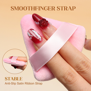 Éponge de maquillage triangulaire 3D en velours personnalisée pour poudre libre, applicateur de poudre fixatrice, éponge corporelle en peluche pour le maquillage - Product Image 2