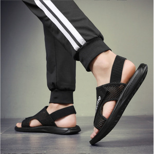 Spuerme Men's Summer Outdoor Sports <b>Sandals</b> Black Breathable Slip-On Casual Beach Shoes Youth 18-40 - Product Image 4