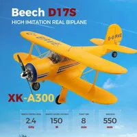 Avion télécommandé 2,4 GHz Wltoys XK A300 Avion RC Beech D17S Modèle 3D/6G LED Grand avion de chasse Jouets